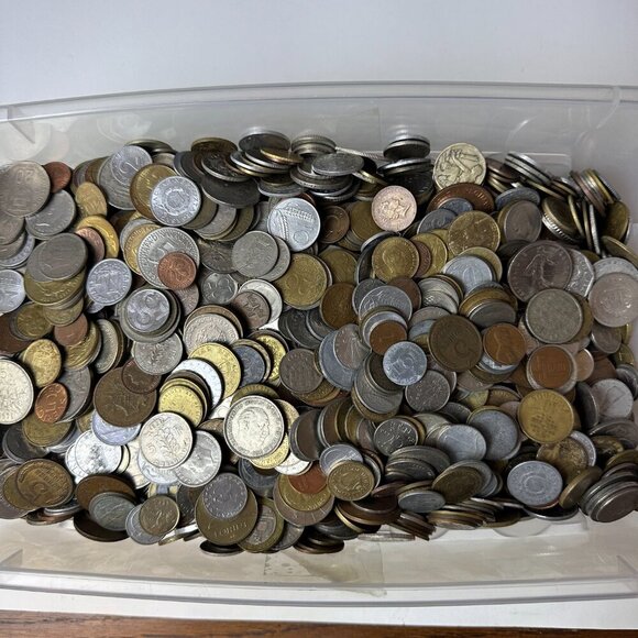 FOREIGN COINS Other - 3 POUNDS BULK MIXED FOREIGN COINS FROM AROUND THE WORLD